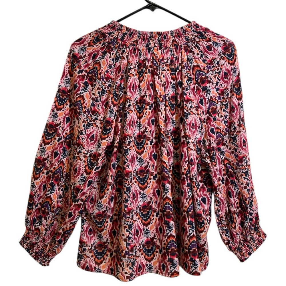 Evereve boho colorful peasant blouse size XL - Picture 2 of 5